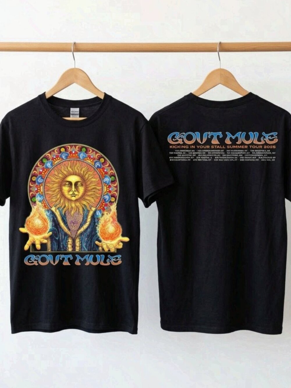 Gov’t Mule Kicking In Your Stall Summer Tour 2026 Black T-Shirt Reprint